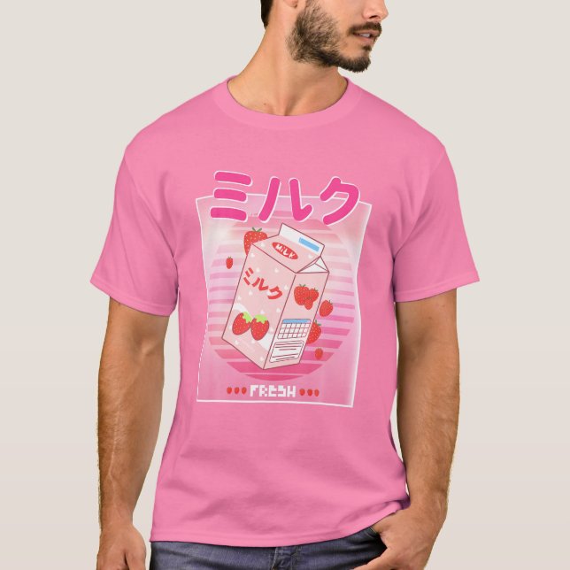 Georgenotfound Merch Japanese Strawberry Milk Shak T-Shirt (Vorderseite)
