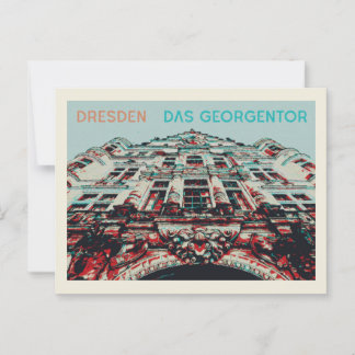 Georgentor Façade, Dresdner Illustration Postkarte