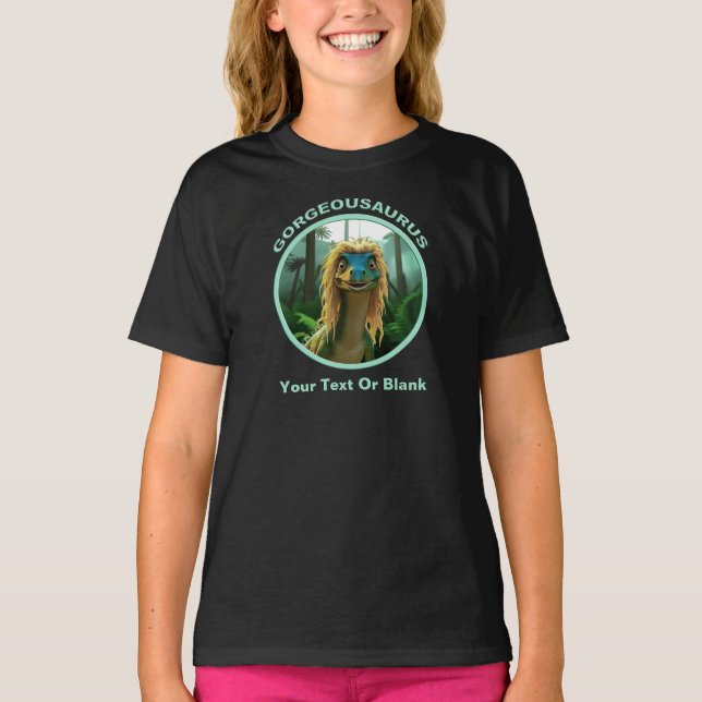 Georgeousaurus Blond Dinosaur T-Shirt (Vorderseite)