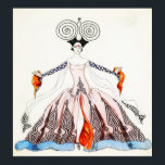 Georges Barbier Art Deco Fashion Poster<br><div class="desc">Art Deco Fashion Poster. Art Deco Abbildung aus dem Jahr 1921. Der französische Künstler Georges Barbier war einer der berühmtesten Deko Illustratoren der 1920er Jahre und verbrachte die meiste Zeit seiner Karriere mit der Illustration von eleganten Damen und romantischen Paaren. Dieses Werk zeigt eine hübsche junge Frau in einem aufwändigen...</div>
