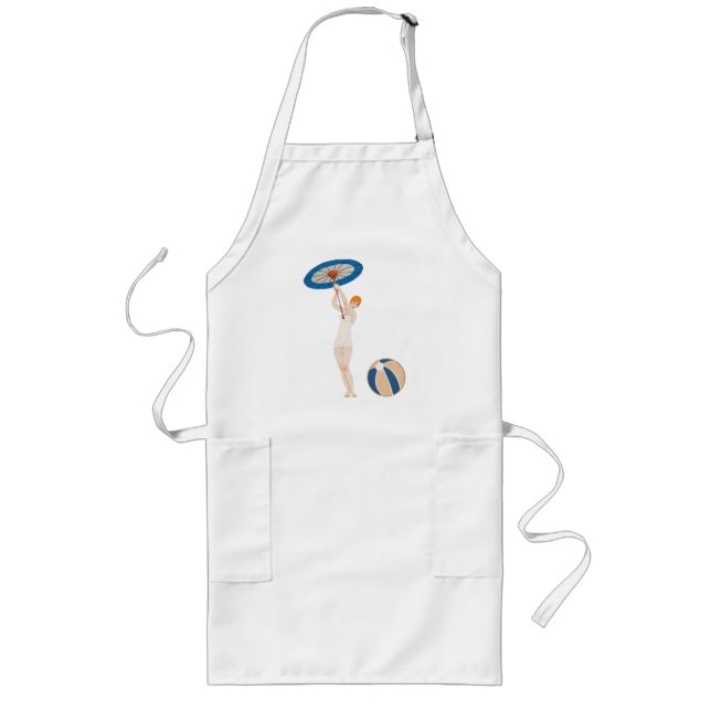 Georges Barbier Au Lido 1924 Fashion Illustration Lange Schürze (Vorne)