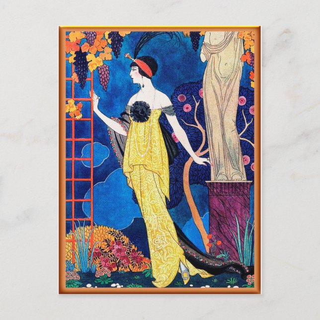 Georges Barbier - Cover of Les Modes Magazine Postkarte (Vorderseite)