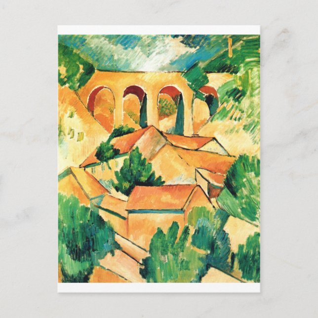 Georges Braque - Viaduc de l'Estaque Malerei Postkarte (Vorderseite)
