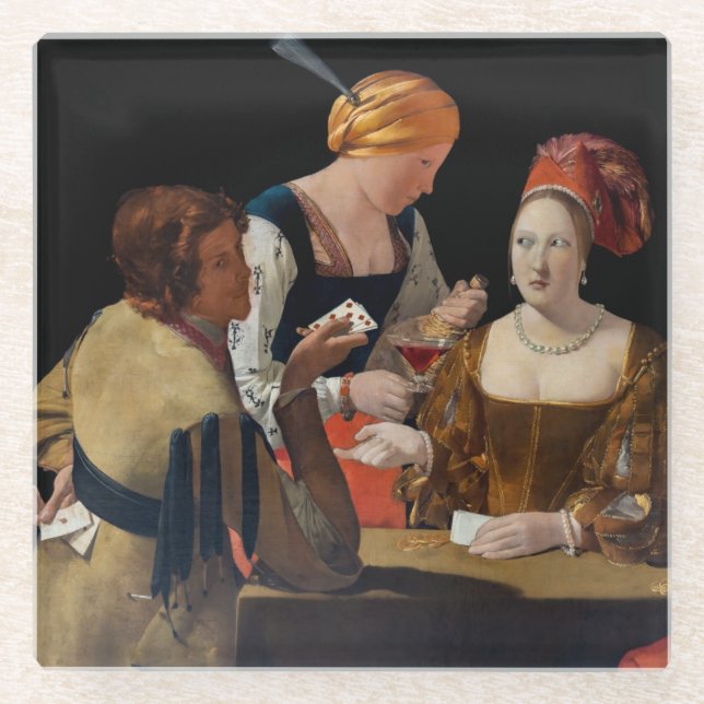 Georges de la Tour - Cheat with Ace of Diamonds Glasuntersetzer (Vorderseite)