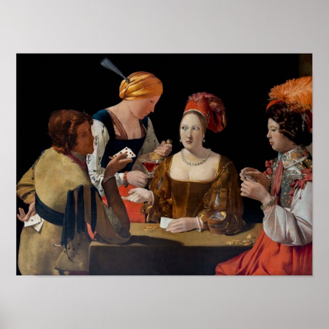 Georges de la Tour - Cheat with Ace of Diamonds Poster (Vorne)