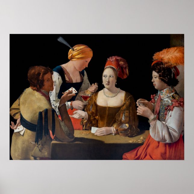Georges de la Tour - Cheat with Ace of Diamonds Poster (Vorne)