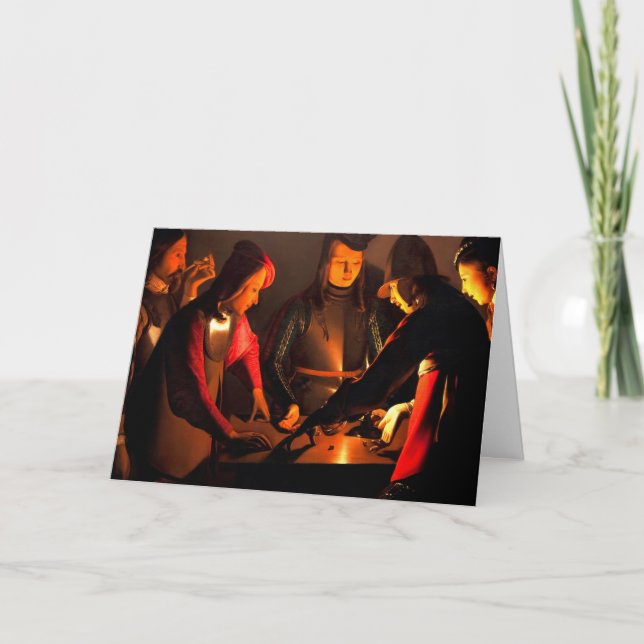 Georges de la Tour - The Dices Players Karte (Vorderseite)