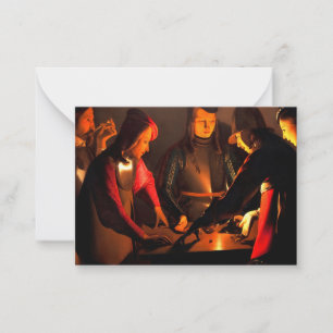 Georges de la Tour - The Dices Players Mitteilungskarte