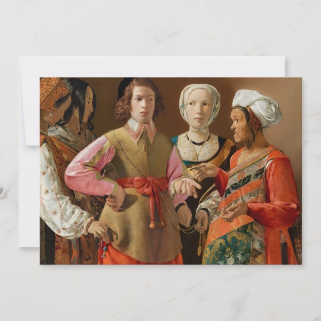 Georges de la Tour - The Fortune Teller Einladung (Vorderseite)