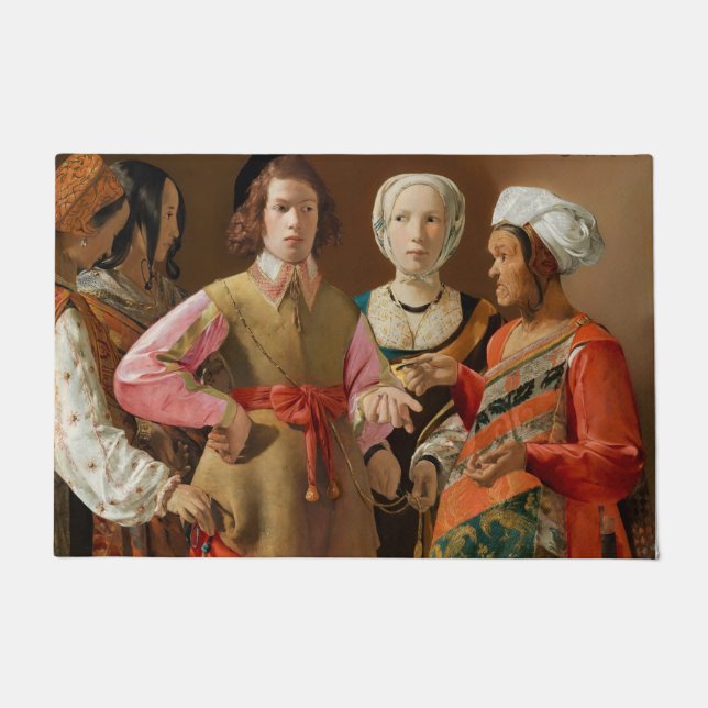 Georges de la Tour - The Fortune Teller Fußmatte (Vorderseite)