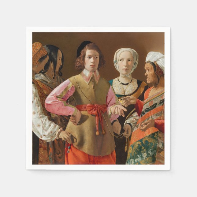 Georges de la Tour - The Fortune Teller Serviette (Vorderseite)