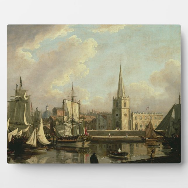 George's Dock Becken, Liverpool, 1797 (Öl auf Canv Fotoplatte (Vorderseite)