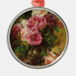 Georges Jeannin Vintage Rose Ornament Aus Metall