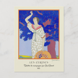 Georges Lepape Vintage Art Deco Mode Les Cerise Postkarte