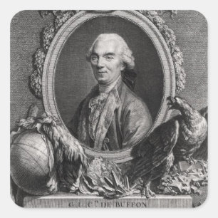 Georges-Louis Leclerc Comte de Buffon Quadratischer Aufkleber
