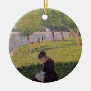 Georges Pierre Seurat die Näherin oder Sonntag Keramikornament