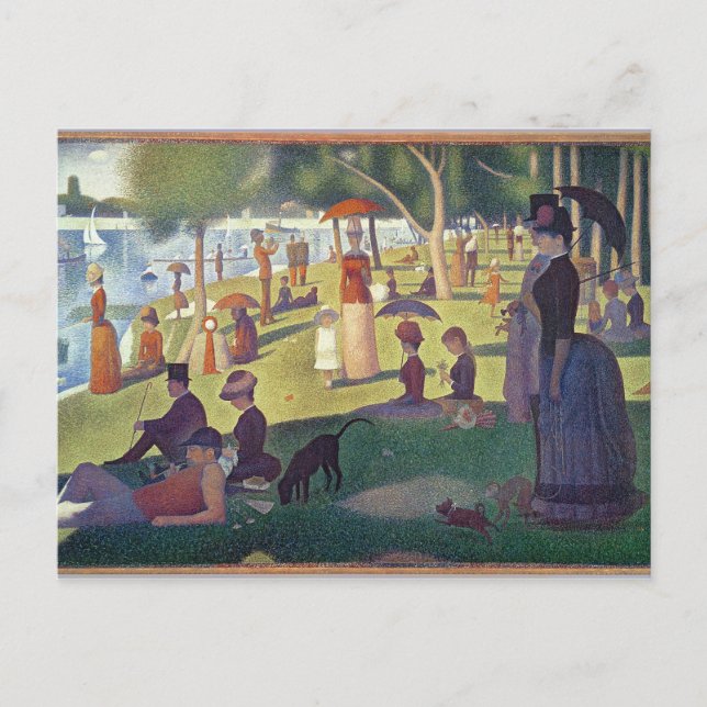Georges Pierre Seurat | Sonntagnachmittag auf dem  Postkarte (Vorderseite)