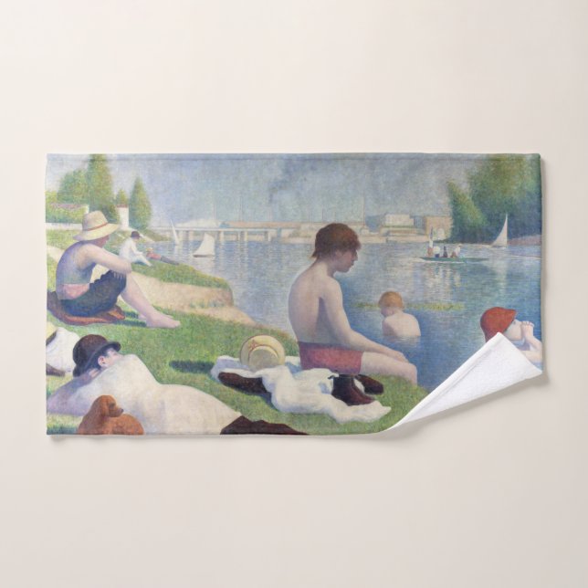 Georges Seurat - Bathers at Asnieres Badhandtuch Set (Handtuch)