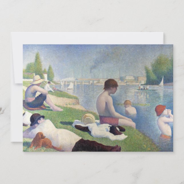 Georges Seurat - Bathers at Asnieres Einladung (Vorderseite)