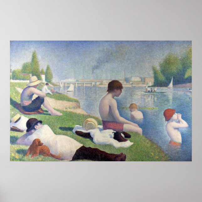 Georges Seurat - Bathers at Asnieres Poster (Vorne)