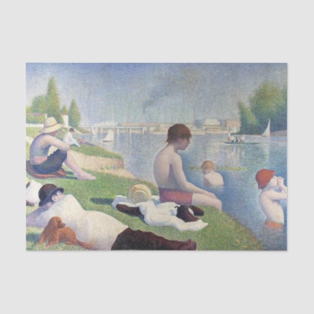 Georges Seurat - Bathers at Asnieres Seidenpapier (Vorderseite)