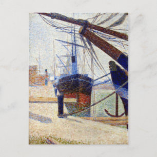 Georges Seurat Corner of the Harbour of Honfleu Postkarte
