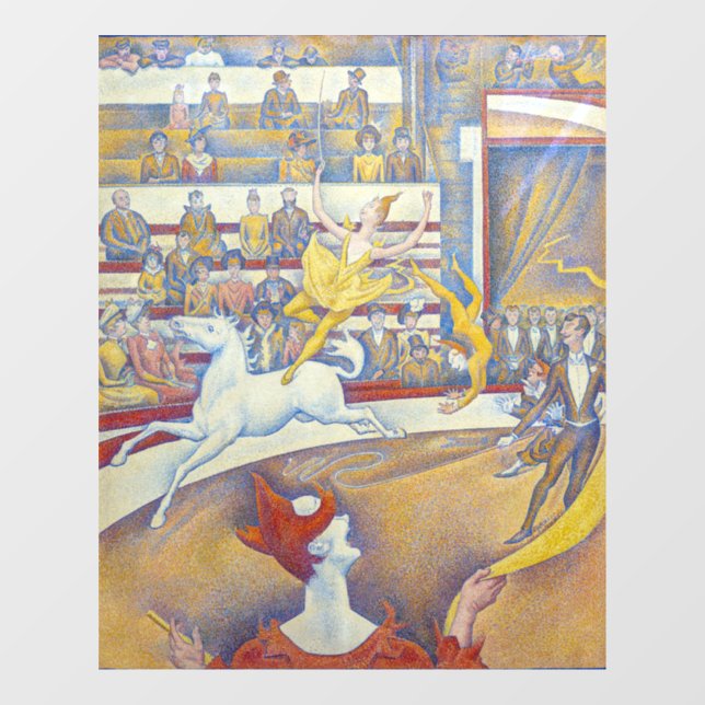 Georges Seurat - Der Zirkus Fensteraufkleber (Blatt)