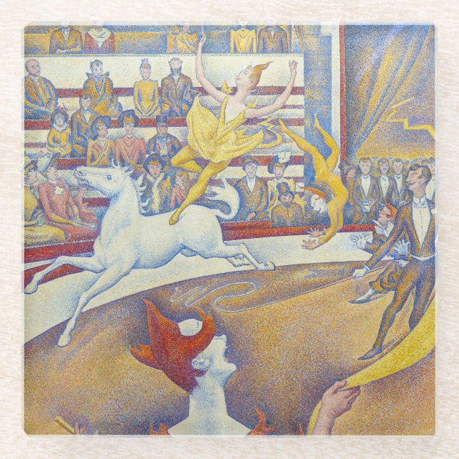Georges Seurat - Der Zirkus Glasuntersetzer (Vorderseite)