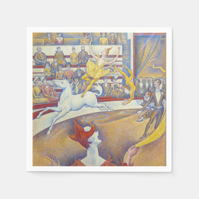 Georges Seurat - Der Zirkus Serviette (Vorderseite)