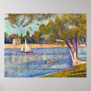 Georges Seurat die Seine und das La großes Jatte Poster