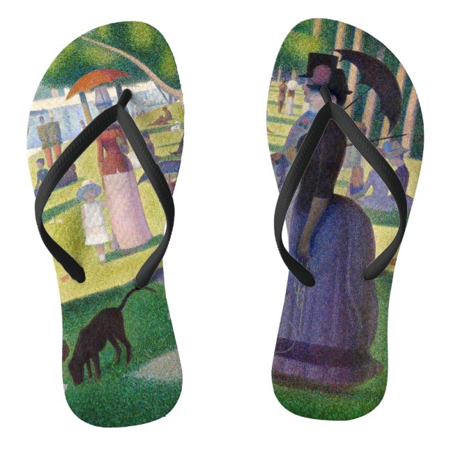Georges Seurat - Ein Sonntag auf La Grande Jatte Flip Flops (Fußbett)