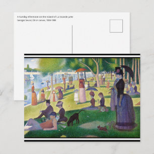 Georges Seurat - Ein Sonntag auf La Grande Jatte Postkarte