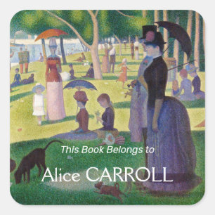 Georges Seurat - Ein Sonntag auf La Grande Jatte Quadratischer Aufkleber