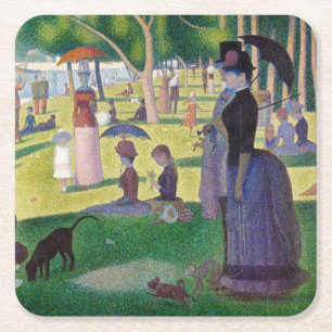 Georges Seurat - Ein Sonntagnachmittag auf La Gran Rechteckiger Pappuntersetzer