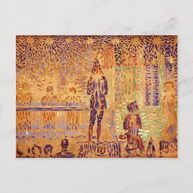 Georges Seurat - "Einladung zur Sideshow" Postkarte (Vorderseite)