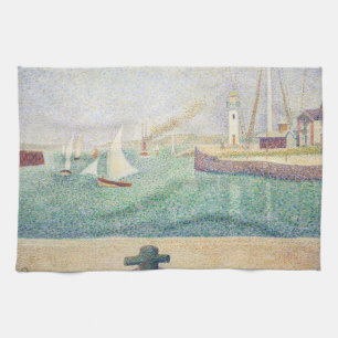 Georges Seurat - Eintritt in den Hafen von Honfleu Geschirrtuch