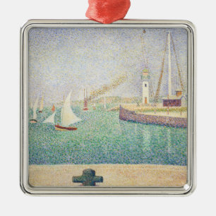 Georges Seurat - Eintritt in den Hafen von Honfleu Ornament Aus Metall