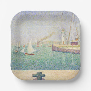 Georges Seurat - Eintritt in den Hafen von Honfleu Pappteller