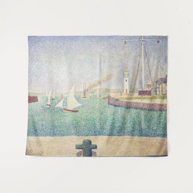 Georges Seurat - Eintritt in den Hafen von Honfleu Wandteppich (Vorderseite (Horizontal))