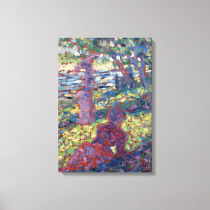 Georges Seurat Frau in einem Park Leinwanddruck