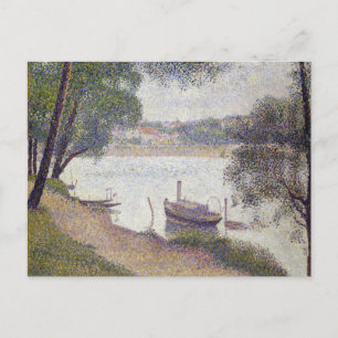 Georges Seurat Gray Weather, Grande Jatte Postkarte
