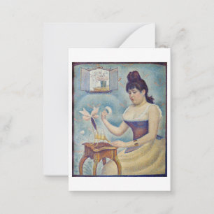 Georges Seurat - Junge Frau, die sich pudert Mitteilungskarte