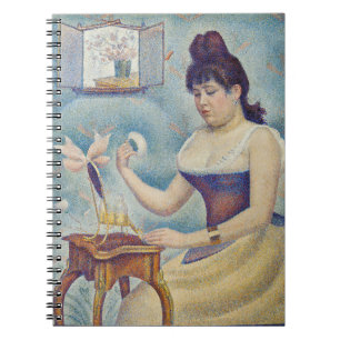 Georges Seurat - Junge Frau, die sich pudert Notizblock