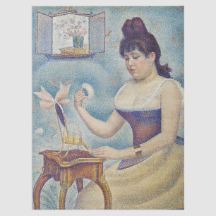 Georges Seurat - Junge Frau, die sich pudert Seidenpapier