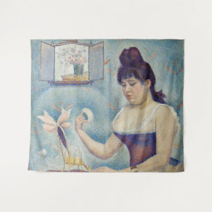 Georges Seurat - Junge Frau, die sich pudert Wandteppich