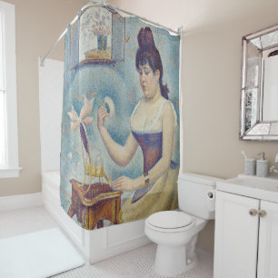 Georges Seurat - Junge Frau Powdering sich selbst Duschvorhang