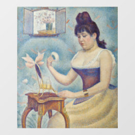 Georges Seurat - Junge Frau Powdering sich selbst Fensteraufkleber