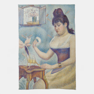 Georges Seurat - Junge Frau Powdering sich selbst Geschirrtuch