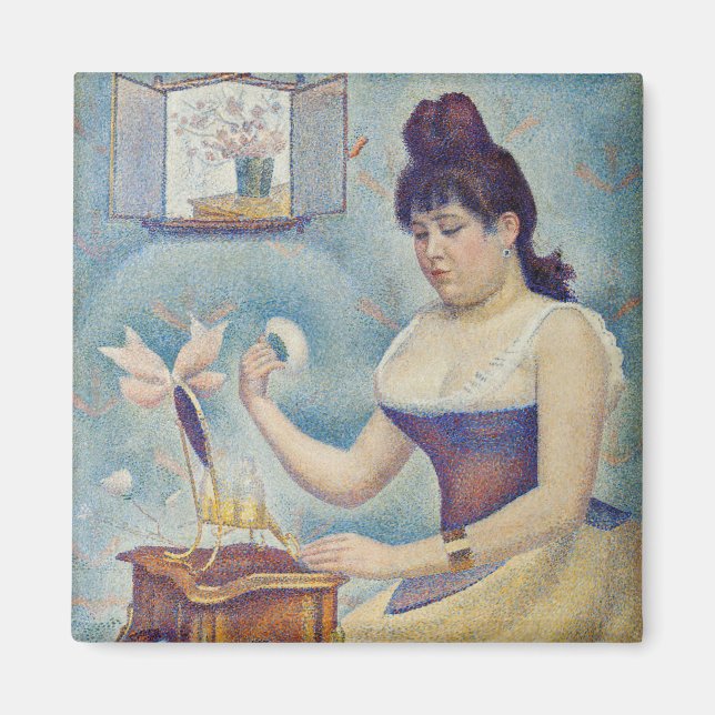 Georges Seurat - Junge Frau Powdering sich selbst Magnet (Vorne)