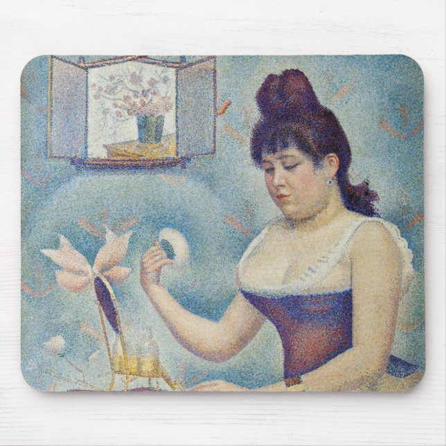 Georges Seurat - Junge Frau Powdering sich selbst Mousepad (Vorne)